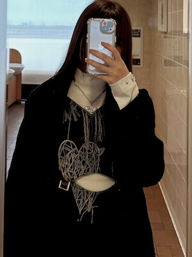 「dependollのアイテム（パーカー、ブラック系）」を使った、ゆゆさん（レディース・162cm）の秋コーディネート