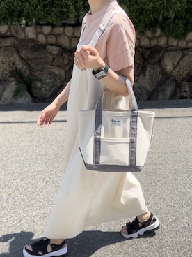 「DANTON（ダントン）のアイテム（オールインワン・サロペット）」を使った、a0917nさん（レディース・154cm）の夏コーディネート