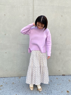 「Honeys（ハニーズ）のアイテム（バレエシューズ）」を使った、luzzさん（レディース・151cm）の春コーディネート