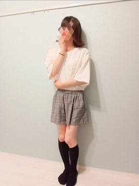 「アイテム（トップス）」を使った、mizukiさん（メンズ・163cm）の夏コーディネート