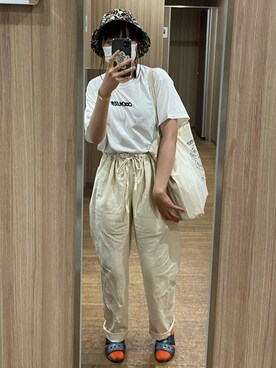 「ARMY TWILL（アーミーツイル）のアイテム（パンツ）」を使った、ごとうさん（レディース・159cm）の夏コーディネート