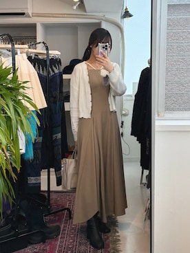 「classicalelf（クラシカルエルフ）のアイテム（ワンピース/ドレス）」を使った、Sakiさん（レディース・156cm）の秋コーディネート