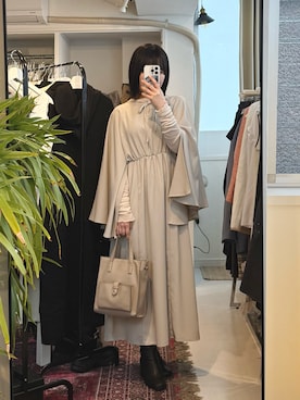 「GRL（グレイル）のアイテム（ワンピース/ドレス）」を使った、Sakiさん（レディース・156cm）の春コーディネート