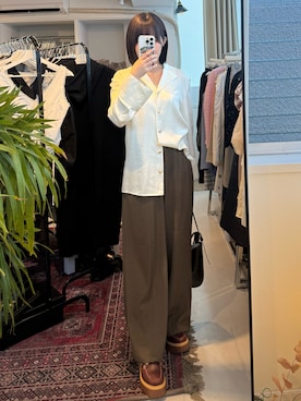 「Samansa Mos2（サマンサ モスモス）のアイテム（パンツ）」を使った、Sakiさん（レディース・156cm）の春コーディネート