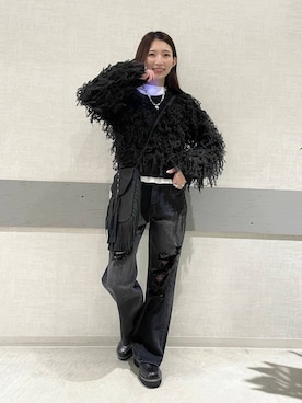 「JEANASIS（ジーナシス）のアイテム（デニムパンツ）」を使った、えりーさん（レディース・165cm）の秋コーディネート