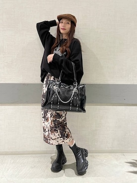 「アイテム（ハンチング/ベレー帽）」を使った、えりーさん（レディース・165cm・20代）の秋コーディネート