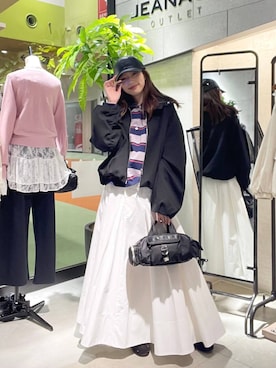 「アイテム（ポロシャツ）」を使った、えりーさん（レディース・165cm・30代）の冬コーディネート