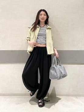 「JEANASIS（ジーナシス）のアイテム（ジャケット/アウター）」を使った、えりーさん（レディース・165cm）の春コーディネート