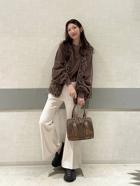 「JEANASIS（ジーナシス）のアイテム（スウェット）」を使った、えりーさん（レディース・165cm）の秋コーディネート