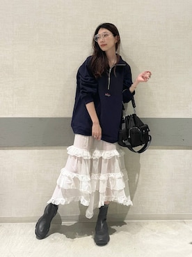 「JEANASIS（ジーナシス）のアイテム」を使った、えりーさん（レディース・165cm）の秋コーディネート