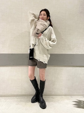 「アイテム（スマホグッズ）」を使った、えりーさん（レディース・165cm）の秋コーディネート