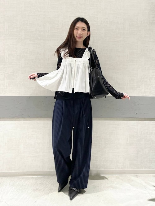 セール】シャーリングギャザーZIP NS/659556（ベスト）｜JEANASIS