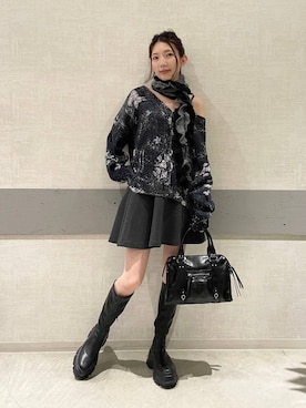 「アイテム（ボストンバッグ）」を使った、えりーさん（レディース・165cm・30代）の秋コーディネート