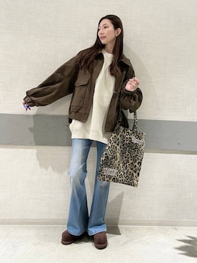 「アイテム（ブルゾン）」を使った、えりーさん（レディース・165cm・30代）の秋コーディネート