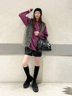 「アイテム（スマホグッズ）」を使った、えりーさん（レディース・165cm）の秋コーディネート