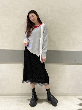 「アイテム（ワンピース/ドレス）」を使った、えりーさん（レディース・165cm・30代）の秋コーディネート