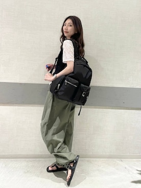 「JEANASIS（ジーナシス）のアイテム」を使った、えりーさん（レディース・165cm）の夏コーディネート