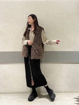 「JEANASIS（ジーナシス）のアイテム」を使った、えりーさん（レディース・165cm）の秋コーディネート