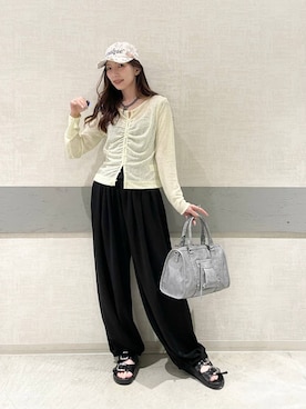 「JEANASIS（ジーナシス）のアイテム（アクセサリー）」を使った、えりーさん（レディース・165cm）の春コーディネート