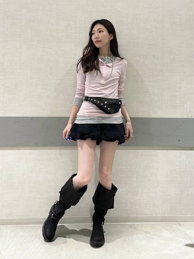 「JEANASIS（ジーナシス）のアイテム（パンツ）」を使った、えりーさん（レディース・165cm）の秋コーディネート