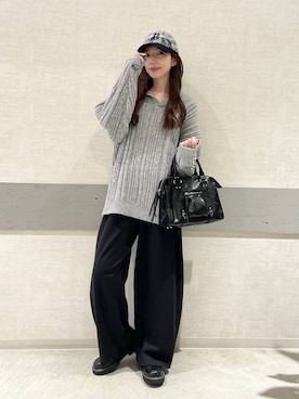 「アイテム（スウェットパンツ）」を使った、えりーさん（レディース・165cm・30代）の冬コーディネート