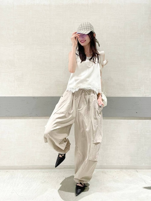 JEANASIS ミリタリータックボリュームパンツ ベージュ JEANASISの