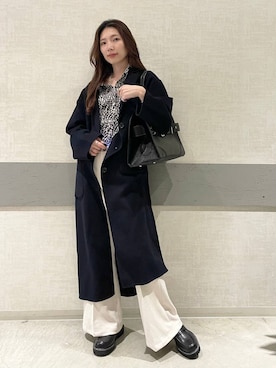 「アイテム（チェスターコート）」を使った、えりーさん（レディース・165cm）の秋コーディネート