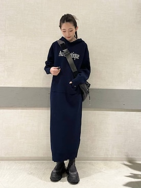 「アイテム（ワンピース/ドレス）」を使った、えりーさん（レディース・165cm・30代）の冬コーディネート