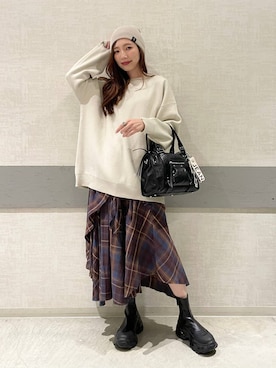 「アイテム（PC・スマホグッズ/家電）」を使った、えりーさん（レディース・165cm）の秋コーディネート