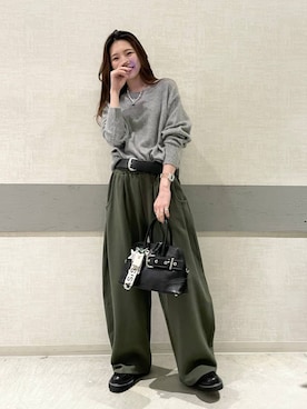 「アイテム（PC・スマホグッズ/家電）」を使った、えりーさん（レディース・165cm）の秋コーディネート