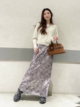 「アイテム（ボストンバッグ）」を使った、えりーさん（レディース・165cm・30代）の冬コーディネート