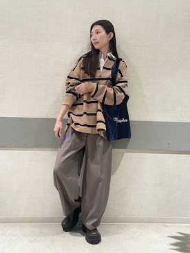 「アイテム（ポロシャツ）」を使った、えりーさん（レディース・165cm・30代）の秋コーディネート