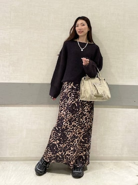 「アイテム（ボストンバッグ）」を使った、えりーさん（レディース・165cm・30代）の秋コーディネート