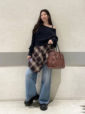 「アイテム（チュニック）」を使った、えりーさん（レディース・165cm・30代）の秋コーディネート