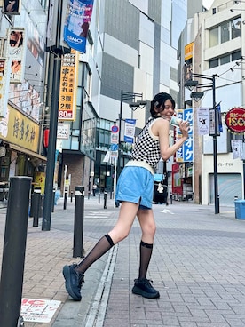 「アイテム（ハンチング/ベレー帽）」を使った、miranさん（レディース・165cm）の秋コーディネート