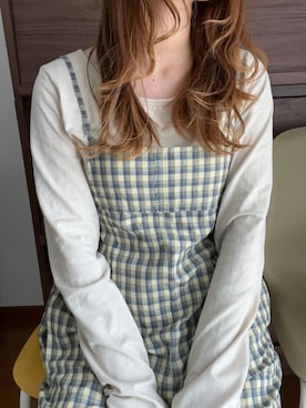 「アイテム（サロペット/オーバーオール、イエロー系）」を使った、🅿️onioさん（レディース・159cm）の冬コーディネート