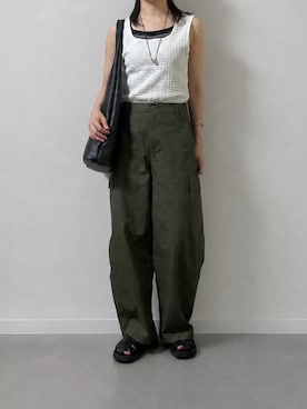 「 hellam（へラム）のアイテム」を使った、マルシオさん（レディース・151cm）の夏コーディネート