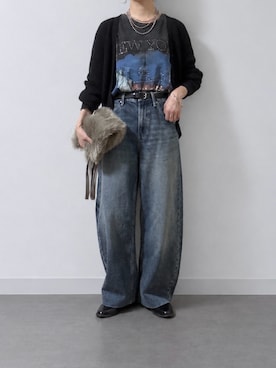 「CIAOPANIC TYPY（チャオパニックティピー）のアイテム（アクセサリー）」を使った、マルシオさん（レディース・151cm）の秋コーディネート