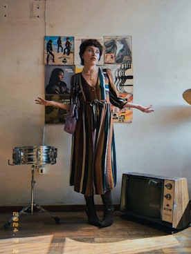 「アイテム（ドレス、その他）」を使った、Chichi Beebsさん（レディース・159cm）の夏コーディネート