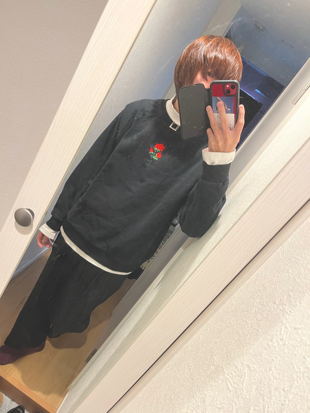 「adrer、ADRER、ADRERしか勝たん、adrerコーデ、ADRERコーデ、お洒落さんとつながりたい、おしゃれさんと繋がりたい、いいね、save、フォローお願いします🤑」｜「COOOPERのアイテム（スウェット、ブラック系）」を使った、たかさん（メンズ・181cm）の冬コーディネートの1枚目の写真