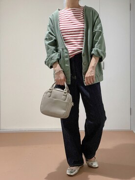 「SLOBE IENA（スローブイエナ）のアイテム（バレエシューズ）」を使った、むーこさん（レディース・155cm）の秋コーディネート