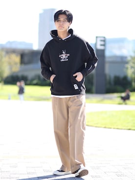 「BE@RBRICK（ベアブリック）のアイテム」を使った、takumaさん（メンズ・185cm）の秋コーディネート