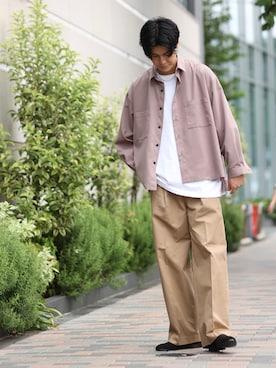 「WISM（ウィズム）のアイテム」を使った、takumaさん（メンズ・185cm）の夏コーディネート