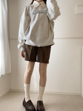 「Chillfar（チルファー）のアイテム（スウェット）」を使った、oyukiさん（レディース・161cm）の秋コーディネート