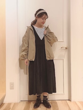 「アイテム（ブルゾン）」を使った、ニシザワ◎さん（レディース・156cm）の秋コーディネート