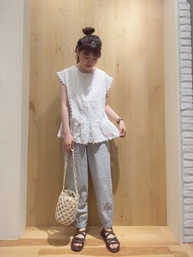 ニシザワ◎さん（レディース・156cm）の夏コーディネート