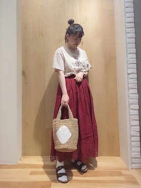 ニシザワ◎さん（レディース・156cm）の夏コーディネート