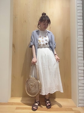 ニシザワ◎さん（レディース・156cm）の夏コーディネート