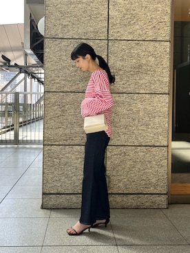 「NANO universe（ナノユニバース）のアイテム（サンダル）」を使った、Yuna Adachiさん（レディース・166cm）の春コーディネート