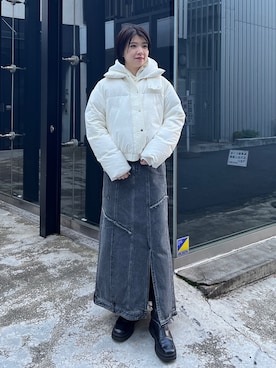 「UNITED TOKYO（ユナイテッドトウキョウ）のアイテム（その他アウター）」を使った、Mizukiさん（レディース・161cm）の冬コーディネート